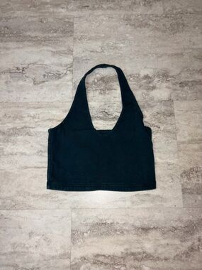 Brandy Melville Black Halter Crop Tank